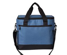 Picknicktasche Lunch Bag Insulated Cooler Lunch Bag 17 Liter großes Fassungsvermögen Eisbeutel Outdoor Oxford-Tuch Grüner Lunch-Beutel Wasserdichter Lunch-Kühltasche Picknicktasche Blaue Frischebox Fü