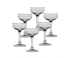 CRISTALICA Likörschale 6er-Set Eierlikör Schnapsglas Kelche 75ml Kristalglas Panto Floral