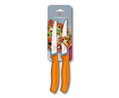 Victorinox Set Pizzamesser orange Swiss Classic mit Wellen 2 auf Blister, 6.7936.12L9B