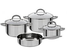 GSW 990042 Montreal Topf-Set 4-teilig, Edelstahl, Silber, 24 cm, 7-Einheiten