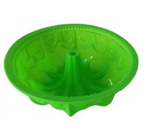 Original GMMH Silikonbackform Kugelhupf Kuchen Backform Kuchenform Brotbackform Obstbodenform (grün)