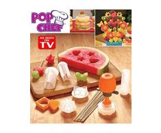 Ndier Pop Chef, Werkzeuge und Formen zum Ausstechen und Ausschneiden, Obstschneider für Lebensmittel und Salatdekorationen