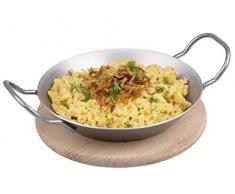 chg Set 337-01 Schlemmer-Eisenpfännchen mit Servierbrett, Eisen, Silber