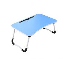 MinMin Klapptisch, tragbarer Outdoor-Campingtisch Schreibtischbett Klapptisch, Frühstücksservice Bett Tablett Beine Lazy Lieferungen, in sechs Farben erhältlich Beistelltisch (Color : B)