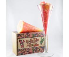 2 Kerzen mit Champagnerflöte * 2er Set Kerzen mit Champagnerglas * Hornfutter * Hornfood * Kegelkerze *