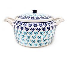 Original Bunzlauer Keramik Rumtopf 3.5 Liter/Mehrzwecktopf/Keramiktopf im Dekor 1111