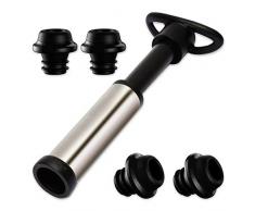 Naomo Weinpumpe, Weinkonservierung, Vakuum Wein Saver zum Entfernen von Luft und Vakuumversiegelung (L, Wine Pump)