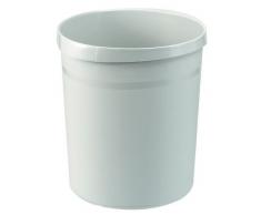 HAN Papierkorb GRIP, 18 Liter, mit 2 Griffmulden, extra stabil, rund, lichtgrau