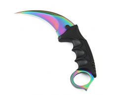 Premium Karambit Messer in deinem Lieblingsmuster - Echt scharfe Klinge aus Edelstahl - Hochwertiger Griff aus Kunststoff - Dein Knife bekannt aus CS:GO! (Fade)