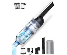 【Neust】 Holife 7000Pa Handstaubsauger Akku Beutellos, 14.8V Handsauger (Auto. Abschaltung, 750g, Doppel-Filtersystem: Edelstahl-& HEPA-Filter, Aufbewahrungsstation, 2-3h) für Autos Zuhause Wohnmobil