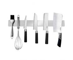 OIZEN Messerhalter Magnetisch Selbstklebend Messer Magnetleiste Edelstahl 40cm Extra Starker Magnet Messerhalterung für Messer Küchenutensilien Werkzeuge