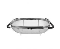 Edelstahl Sieb Waschbecken Korb Professionell Sieb für Sieving Flour Passiermaschinen Linsen Gemüse Früchte Fruchtfleisch Reis Pasta und Kräuter