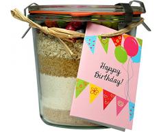 Löbke Hof Backmischung Geburtstags-Kuchen Happy Birthday 580ml Sturz-Weckglas