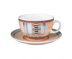 Seltmann VIP. Collection Milchkaffeetasse mit Untertasse, Grado 22128, Orange, 0.37 L, 1-teilig