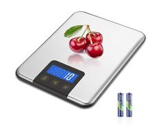 MOSUO Küchenwaage Digitalwaage Professionelle Waage,15KG/1G Haushaltswaage Digital für die Küche, Electronische Waage mit LCD-Display, Tara-Funktion,Inkl Batterie