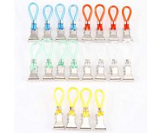 20 / 30 / 50x Handtuchhalter-Clips Handtuchhaken aus Metall Bunte Handtuch-Haken Ersatz-oesen Waschlappen Multifunktions Clips Geschirrtuecher Topflappen Aufhaenger Klemmen Bad & Kuechen Zubehoer