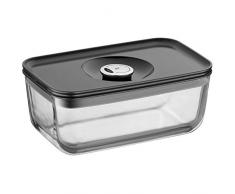WMF Depot Fresh Vorratsdose, 21 x 13 cm, rechteckig, Glas, Vorratsglas, luftdichter Aroma-Deckel, Frische-Ventil, Frischhaltedose zum Vorbereiten, Aufbewahren und Servieren