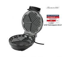 Rosenstein & Söhne Waffelmaschine: Waffeleisen für Herzwaffeln (Waffelmaker)
