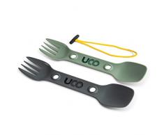 UCO Unisex Utility Spork Göffel, Grün/Kohle, 2er-Pack