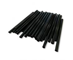 BIOZOYG umweltfreundliche Jumbo Strohhalme Ø 8mm I Longdrink Smoothie Cocktail Trinkhalme 25 cm schwarz I Nachhaltige Plastik Trinkhalme aus PLA Bio-Kunststoff biologisch abbaubar I 150 Stück