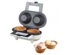 Rosenstein & Söhne Eiswaffeleisen: Waffeleisen für 2 Eiswaffel-Schälchen, antihaft-beschichtet, 550 Watt (Waffeleisen für Eiswaffeln)