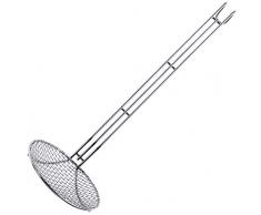 Frittierlöffel Ø 20cm Schaumlöffel Backlöffel Gitternetz Löffel Edelstahl 27cm