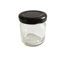 60er Set Sturzgläser Mini Gläser 53 ml Deckelfarbe Schwarz To 43 Rundgläser Kaviar Marmeladengläser Obstgläser Einweckgläser Honig Gläser Einmachgläser Portionsgläser Probiergläser Imker