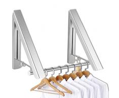 KXYF Teleskop-Wandtrockner Ausziehbar Wandwäschetrockner/Wäscheständer Aufhänger Rostfrei und langlebig Balkonfenster Badezimmer Sparen Platz