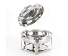 7.5L Runder Chafing Dish Standfuß Durchmesser 360 mm Edelstahl Speisenwärmer Suppen Chafing Dish