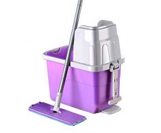 LWLGXF Bodenwischer- und Eimerset Lazy Handfreier Wischer zur Bodenreinigung