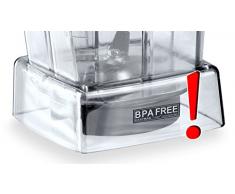 2 Ltr. BPA-FREI Ersatzbehälter für den Profi Smoothie Maker Power Mixer Blender Icecrusher inkl. Schneidemesser, Stößel und Deckel