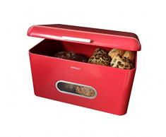 AVEELO XXL Brotkasten Retro Aufbewahrungsbox aus Metall 34x24x21 cm Brotkästen Aufbewahrungsbox für Brot Grosser Vintage Brotkasten Bread Box Retro Brotbox