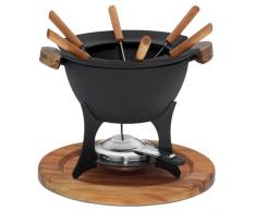 kela Fondue-Set Country Gusseisen schwarz 21,5cm 27cmØ, 27x27x21,5 cm