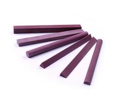 Atoplee Schleifstein / Abziehstein / Stichel / Schleifwerkzeug, Körnung 3000#, Rubin, 6 Stück in 6 Formen:[Quadratisch/Dreieckig/Halbkreisförmig/Zylindrisch/Kantig/Rechteckig]