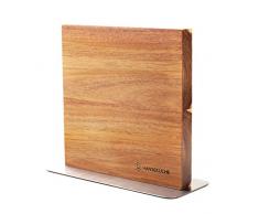 Hanseküche doppelseitiger Messerblock magnetisch - beidseitiger magnetischer Messerhalter aus Akazienholz Magnet Messerbrett beidseitig ohne Messer