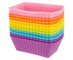 PPangUDing 12PC Kitchen Craft Cake Cup Chocolate Liners Baking Cupcake Cases Muffin Wiederverwendbare Backförmchen Kuchen Kochzubehör für Restaurants, Familien（Zufällige Farbe） (12PC, Multicolor)