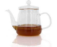 1aTTack.de Tee Kanne Teekanne Tee Tea mit Glas Sieb Borosilikatglas 450ml