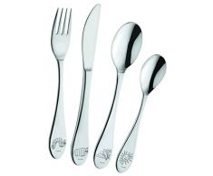 Raupe Nimmersatt Kinderbesteckset 4tlg, Edelstahl Edelstahlbesteck, Mehrfarbig, 21 x 14 x 2.5 cm