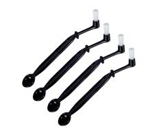 Hihey Kaffee Reinigungsbürste Werkzeug Set für Espresso Maschine Gruppe Kopf 4 Stück Kaffeemaschine Pinselreiniger mit Löffel