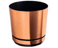 KORAD Blumentopf Kupfer 21 cm - Pflanzkübel aus Hochwertiger Kunststoff - Dekorativer Topf für Pflanzen