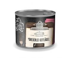 Tasty Cat Terrine Nassfutter für Katzen Dreierlei Geflügel 6 x 180g. | getreidefrei | in Soße | zuckerfrei
