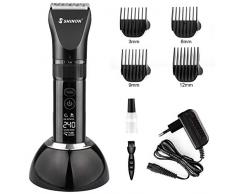 MILFECH Haarschneidemaschine Profi Friseur Haarschneider Herren Elektrischer Haartrimmer Präzisionstrimmer mit Ladestation Männer Intim Haarschneideset