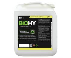 BIOHY Teppichshampoo (10l Kanister) | Teppichreiniger ideal zur Entfernung von hartnäckigen Flecken | SPEZIELL FÜR WASCHSAUGER ENTWICKELT