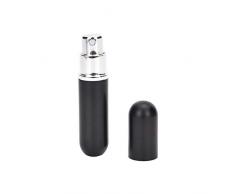LASISZ Taschenflaschen 5ml Nachfüllbar Tragbare Mini Parfümflasche Traveller Aluminium Spray Zerstäuber Leere Parfümflaschen Für Mädchen Frauen, Schwarz