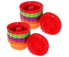 WENTS Cupcake Förmchen 24 Wiederverwendbare Muffinförmchen aus hochwertigem Silikon umweltschonende Cupcake Formen Muffinform Backform Cupcakeförmchen Silikon Muffin Förmchen