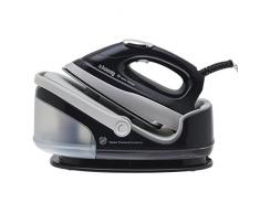 H.Koenig V6 Dampfbügelstation / gleichbleibender Dampfausstoß: max 90 g/min / Keramik-Spezialsohle / horizontale und vertikale Dampfstoßfunktion / 3,5 bar / 1,7 Liter Kapazität / schwarz