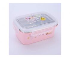 HGJNGHBNG Ausbildung Baby Futternapf Lunchbox Verbrühschutz Edelstahl Kinderschale Isolierung Schüssel für Kinder Studenten (Rosa)