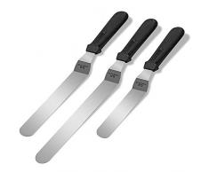 Torten Konditor Winkelpalette Set, Professionelle Streichmesser, Tortenmesser aus, Kuchen Glasurmesser zum Dekorieren Torten(3er Set)