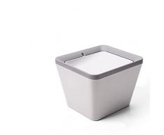 Mini Mülleimer, Tischmülleimer, Schreibtisch Papierkorb mit Schwingdeckel , Desktop Schütteln Mülleimer, Komposteimer mit Deckel Küche, spülmaschinenfest