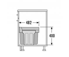 Hailo TZ Swing 30.3/30 Terzett 3666-13 Abfallsammler an 30 cm Unterschrank